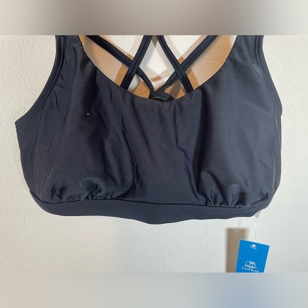 Cupshe Black Athletic Strappy Bikini Top - Picture 4 of 7